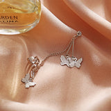 Stainless Steel Butterfly Clip Earrings Hook Double Pierced Women Girls Jewelry