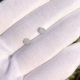 Fengbaowu Rainbow Moonstone Earring 925 Sterling Silver Crystal Jewelry
