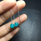 Amazonite Sphere Earring Ear Stud 925 Silver