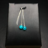 Amazonite Sphere Earring Ear Stud 925 Silver