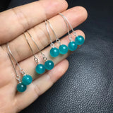 Amazonite Sphere Earring Ear Stud 925 Silver