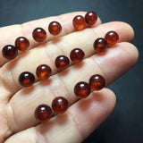 Fengbaowu Garnet Sphere Ball Earring 925 Sterling Silver Crystal Jewelry