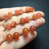 Fengbaowu South Red Agate Sphere Earring 925 Silver Crystal Jewelry
