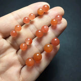 Fengbaowu South Red Agate Sphere Earring 925 Silver Crystal Jewelry
