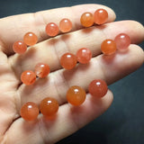 Fengbaowu South Red Agate Sphere Earring 925 Silver Crystal Jewelry