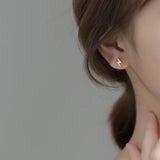 925 Sterling Silver CZ Lightning Stud Earrings Brincos