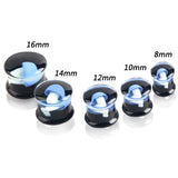 Glass Saddle Ear Plugs Jellyfish Mushroom Seaweed Auricle Screw Ear Plug