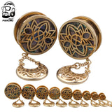 Surgical Steel Dangle Shell Ear Plugs Flesh Tunnels Ear Gauge Expander 8-25mm