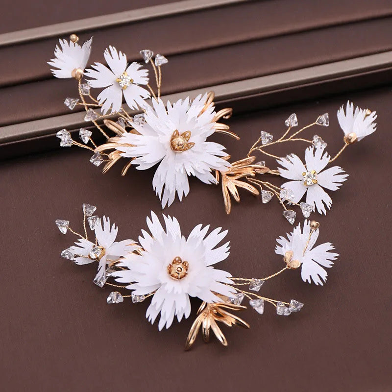 Flower Rhinestone Hair Pins and Clips for Women Girls Bride