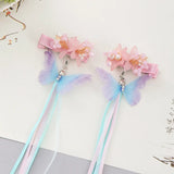 Fairy Butterfly Tassel Hairpins for Women Girls