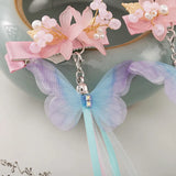 Fairy Butterfly Tassel Hairpins for Women Girls