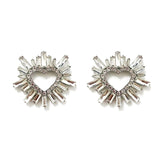 Heart Shape Rhinestones Shoe Buckles Crystal Decorations