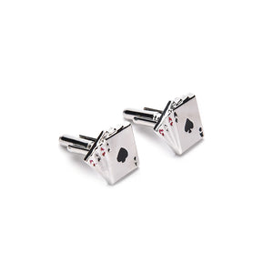 Poker Cufflinks Male French Shirt Cuff Links Cards Cufflink