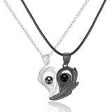 Magnetic Couple Necklace Heart Shape Opposites Attracting Jewelry Gift