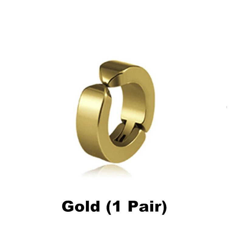 Men's Punk Style Steel Ear Clip Earrings