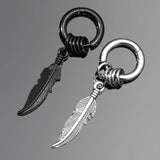 Men's Stainless Steel Non-Piercing Earring Clip On Ear Stud Cuff Earrings