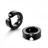Men's Stainless Steel Non-Piercing Earring Clip On Ear Stud Cuff Earrings