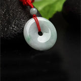 Natural Emerald Safety buckle jade Pendant Beads Necklace