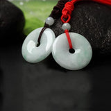 Natural Emerald Safety buckle jade Pendant Beads Necklace