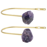 Natural Rough Crystal Stone Curtain Holdback Hanger Wall Tie Backs Hook Holder