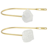 Natural Rough Crystal Stone Curtain Holdback Hanger Wall Tie Backs Hook Holder