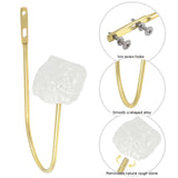 Natural Rough Crystal Stone Curtain Holdback Hanger Wall Tie Backs Hook Holder