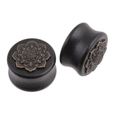 Bamboo Wood Ear Plugs Gauges Earrings for Women Men