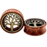 Bamboo Wood Ear Plugs Gauges Earrings for Women Men