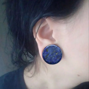 Lapis Lazuli Stone Ear Plugs Tunnels Gauges Piercing Expander Stretcher Jewelry