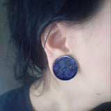 Lapis Lazuli Stone Ear Plugs Tunnels Gauges Piercing Expander Stretcher Jewelry