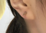 925 Sterling Silver Stud Earrings Taper Plug Prevent Allergy
