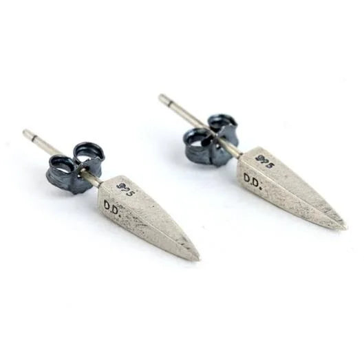 925 Sterling Silver Stud Earrings Taper Plug Prevent Allergy