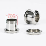 Stainless Steel Ear Plugs Piercing Earrings Flesh Tunnel Gauges Body Jewelry