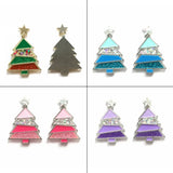 Christmas Tree Acrylic Stud Earrings Xmas Decor Women Jewelry