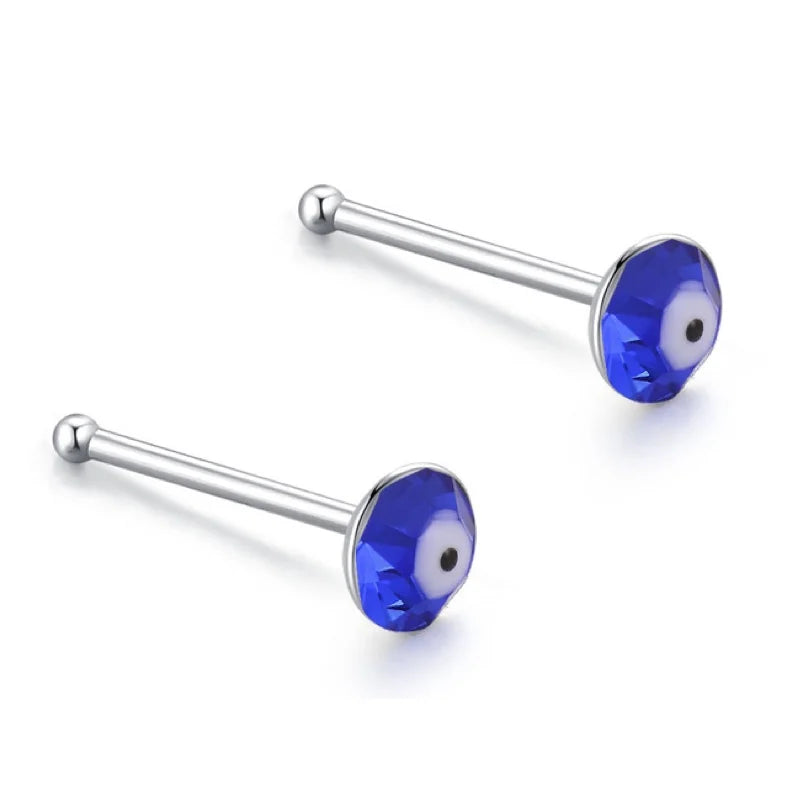 925 Silver Devil's Eye Nose Rings & Studs Body Jewelry