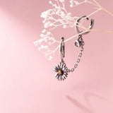 PUNK Rock Unisex S925 Silver Safety Pin Stud Earring