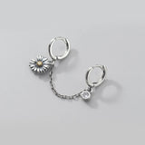 PUNK Rock Unisex S925 Silver Safety Pin Stud Earring