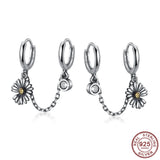 PUNK Rock Unisex S925 Silver Safety Pin Stud Earring