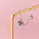 PUNK Rock Unisex S925 Silver Safety Pin Stud Earring