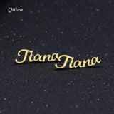 Personalized Nameplate Stud Earrings Initial Letter Stud