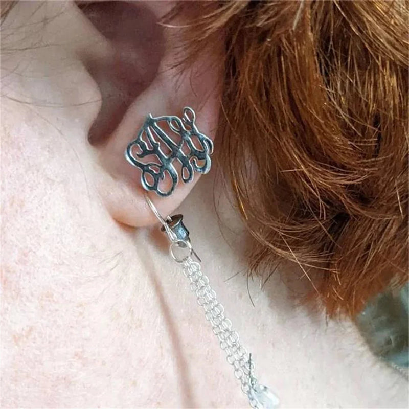 Custom Name Earrings Stainless Steel Stud Letter Earring for Women