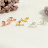 Customized Cursive Name Stud Earrings for Women