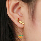 Customized Cursive Name Stud Earrings for Women