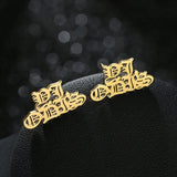 Custom Cursive Name Earrings - Personalized Initial Studs