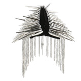 Punk Goth Rivet Spike Stud Epaulet Shoulder Board Mark Costume Accessory