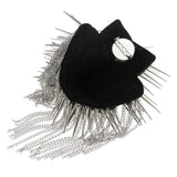 Punk Goth Rivet Spike Stud Epaulet Shoulder Board Mark Costume Accessory