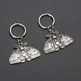 Punk Moth Moon Earrings Insect Dangle Hoop Halloween Hip Hop Jewelry