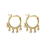 925 Silver Tassel Zircon Hoop Earrings Women Fine Jewelry