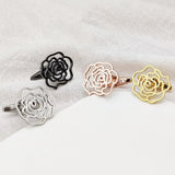 Rose Flower Cufflinks for Women French Shirt Cuffs Mens Suit Accessories