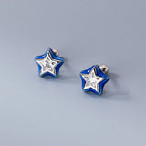 S925 Solid Silver Star Stud Earring for Women